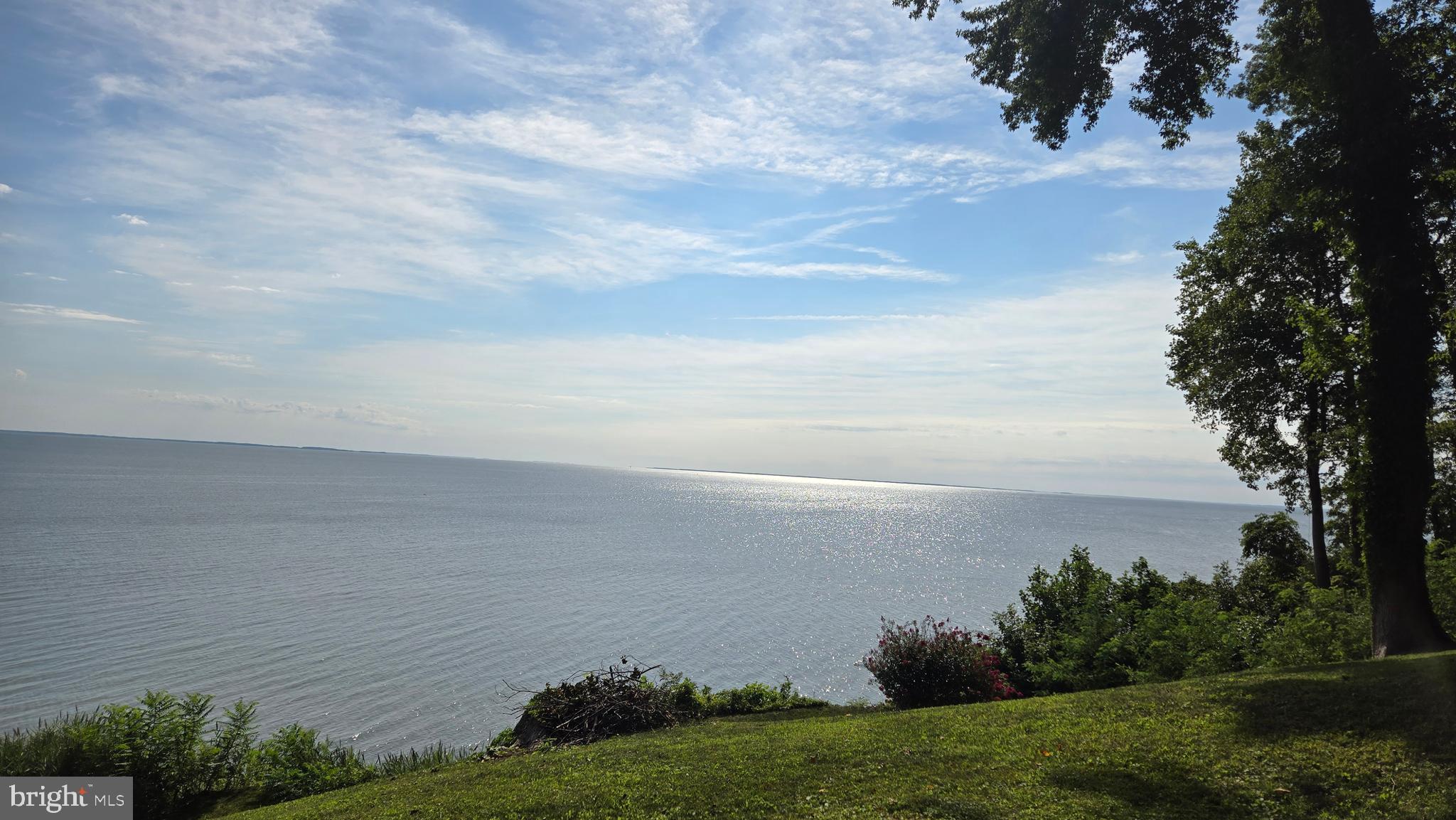 a view of an ocean and beach