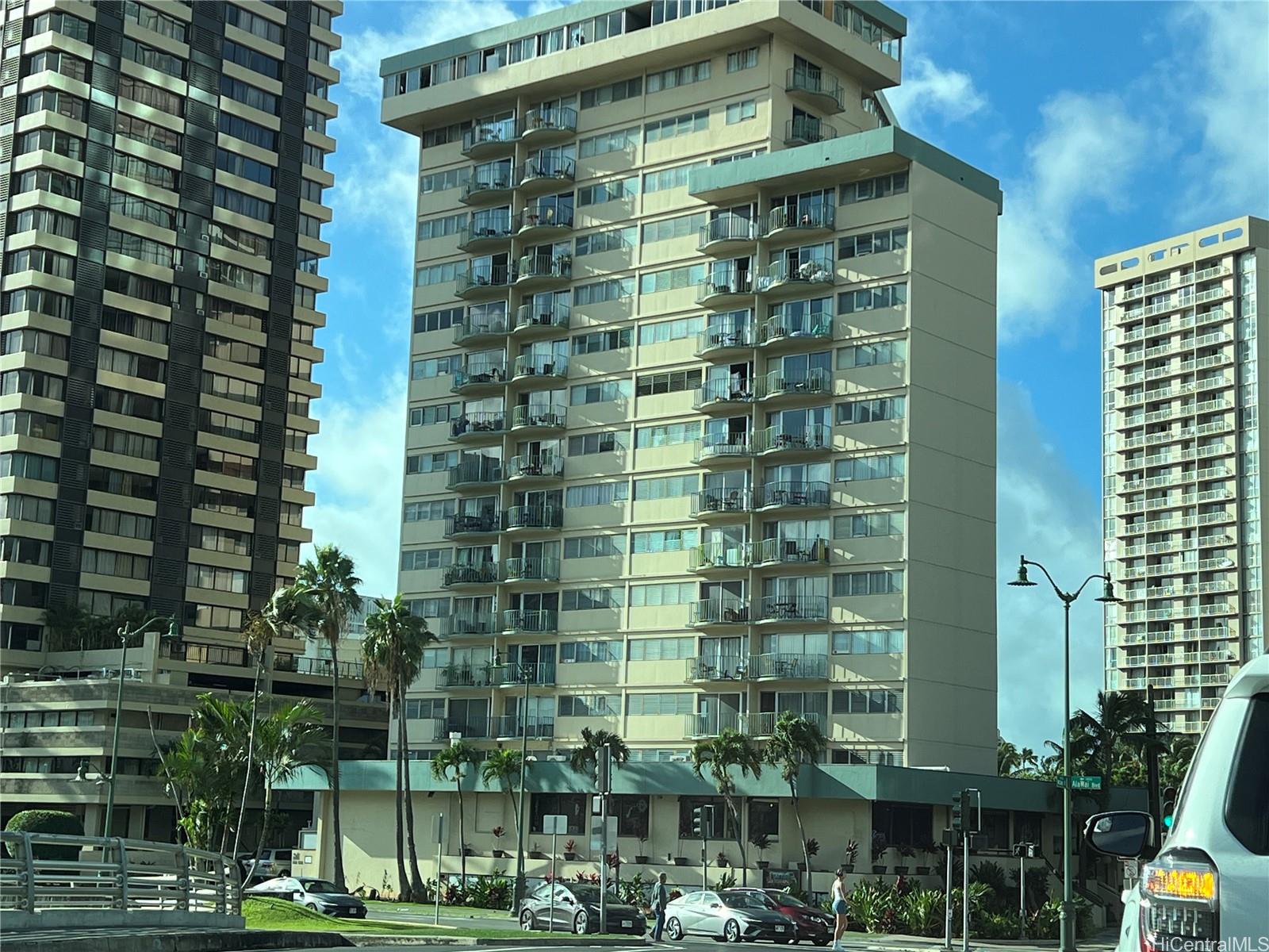 a front view of a building