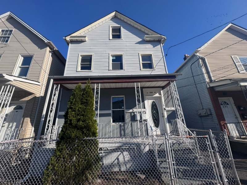 a front view of a house