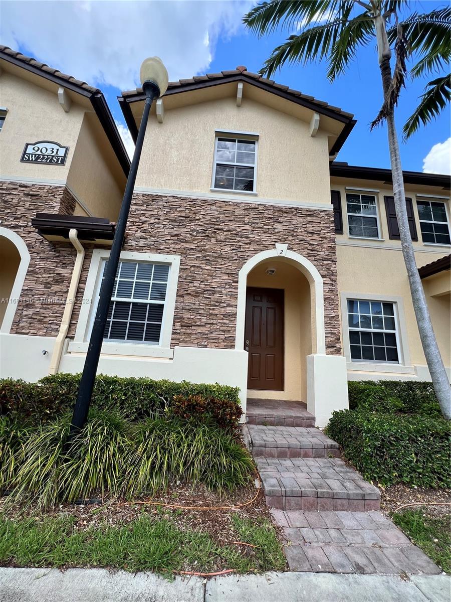 a front view of a house