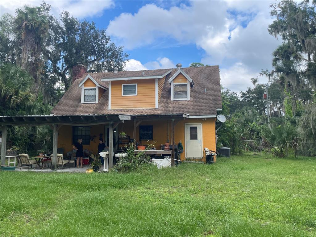 rear patio and house