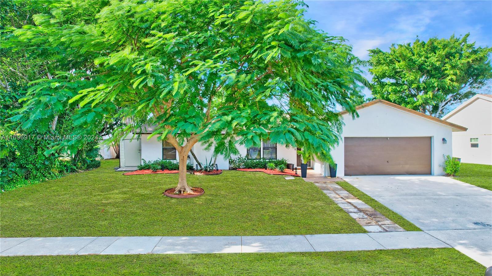 a house with a tree in front of it