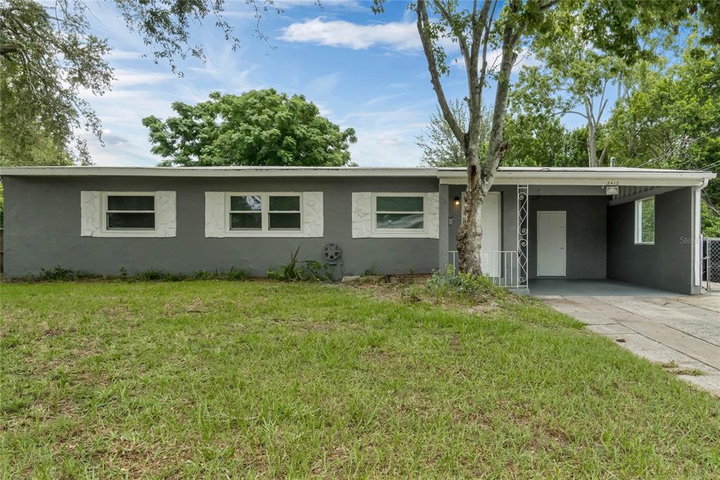 front view of house with a yard