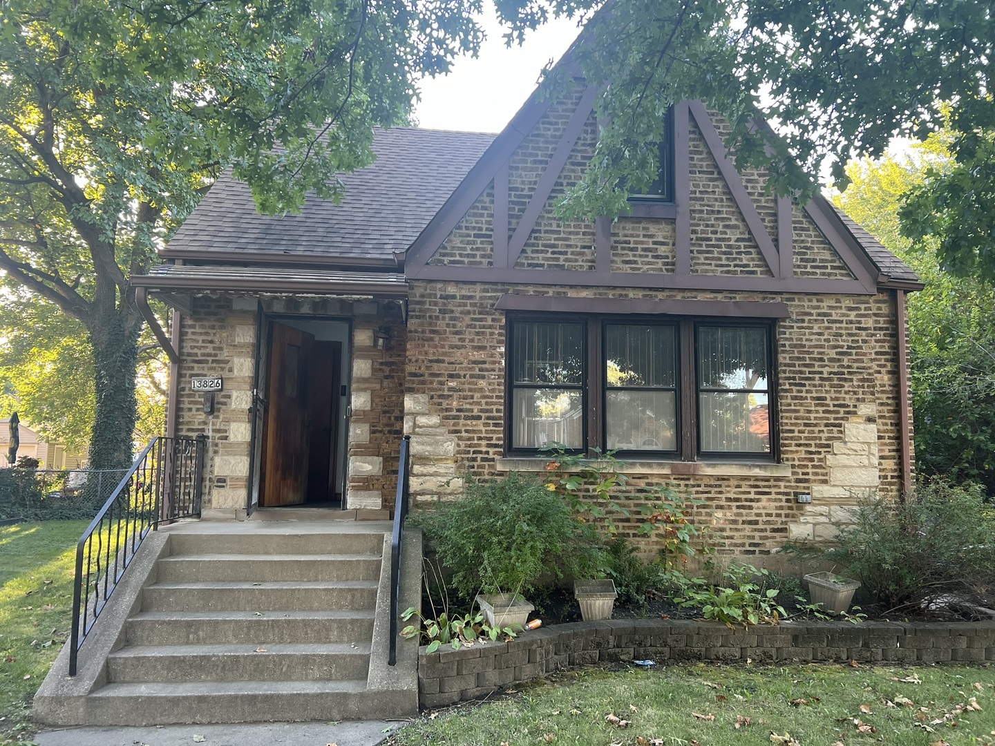 a front view of a house