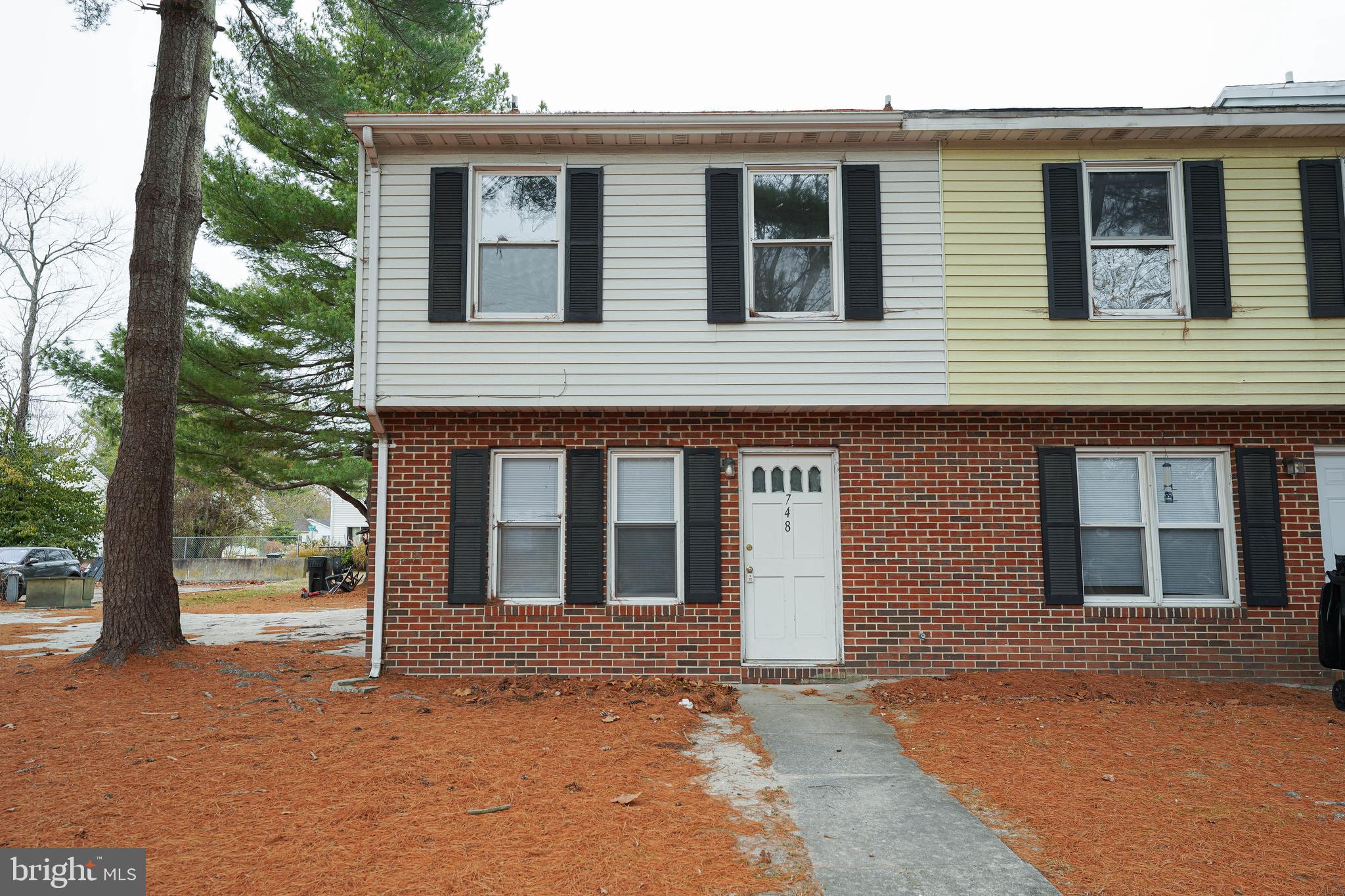 a front view of a house