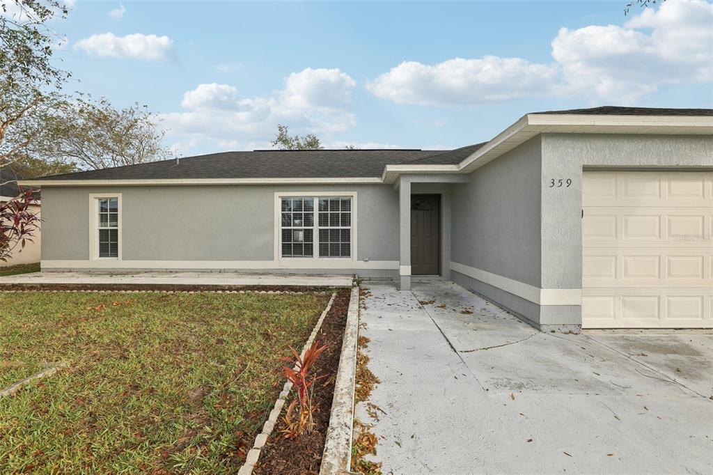 a view of house with backyard space