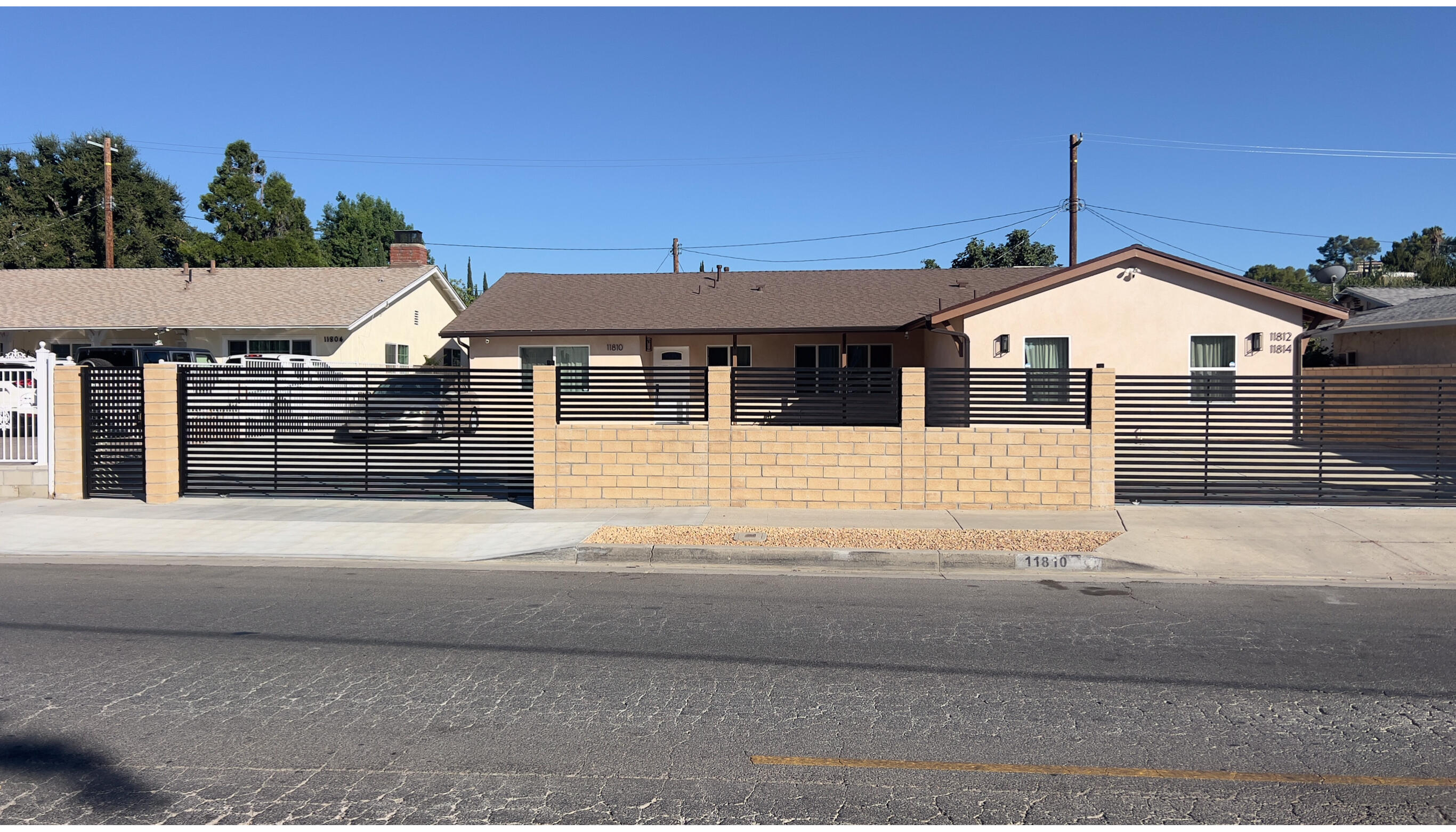 a front view of a house with a garage