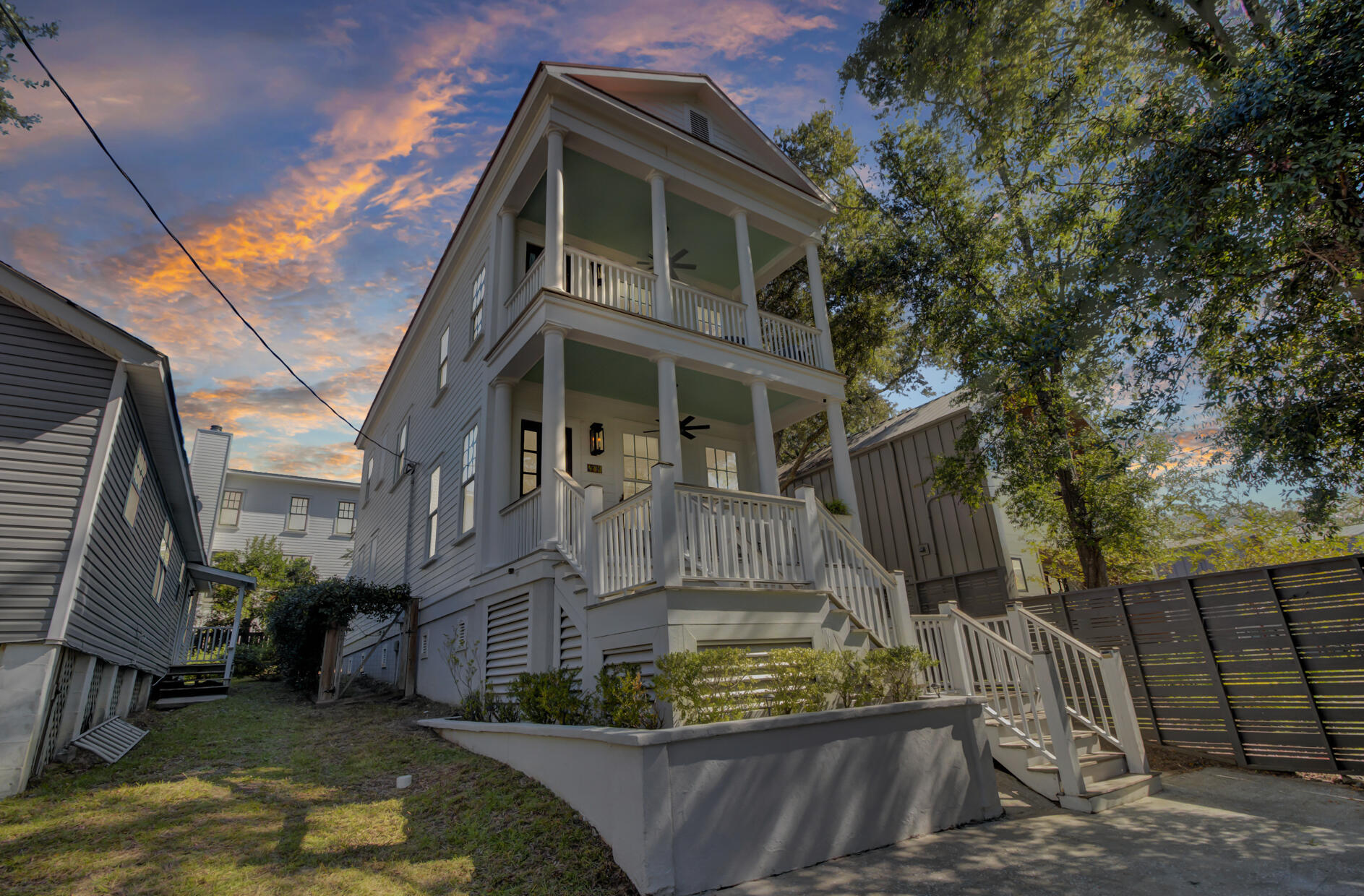 Front at twilight