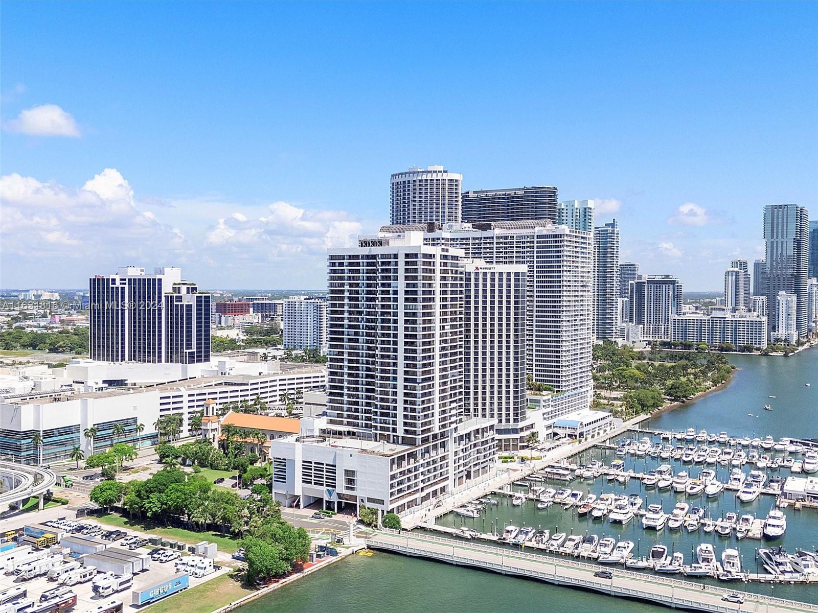 a view of a city with tall buildings