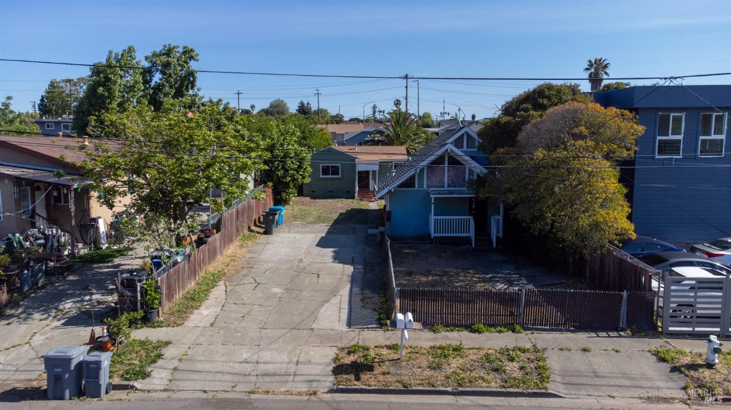 a view of a house with a street