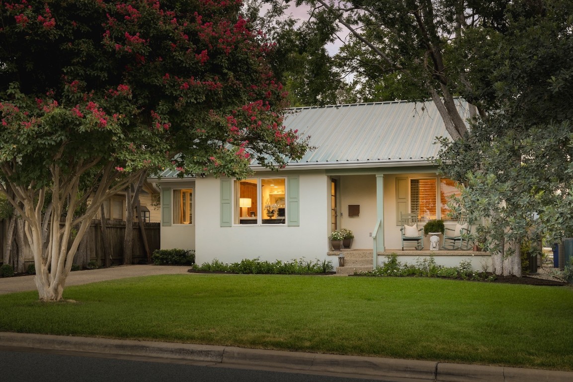 front view of house with a yard