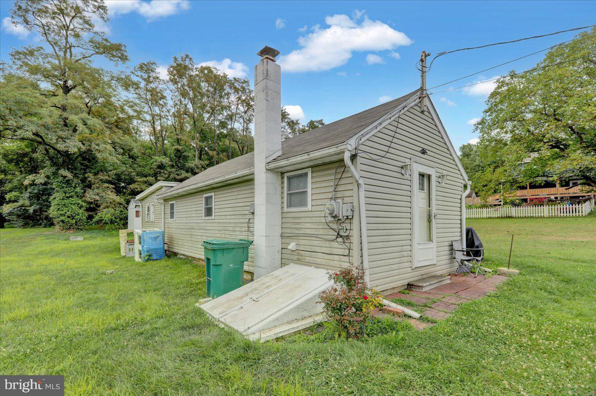 a view of a backyard with a garden