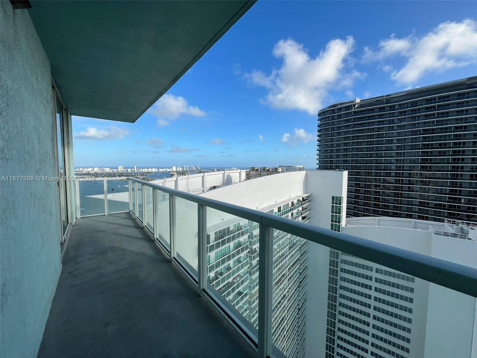 a view of balcony with city view