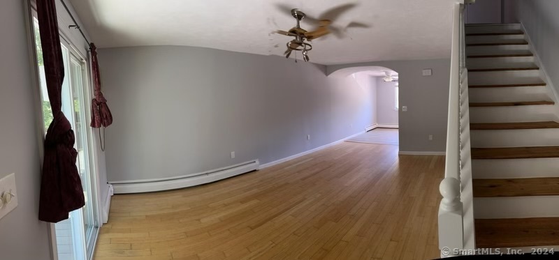 wooden floor in a gallery