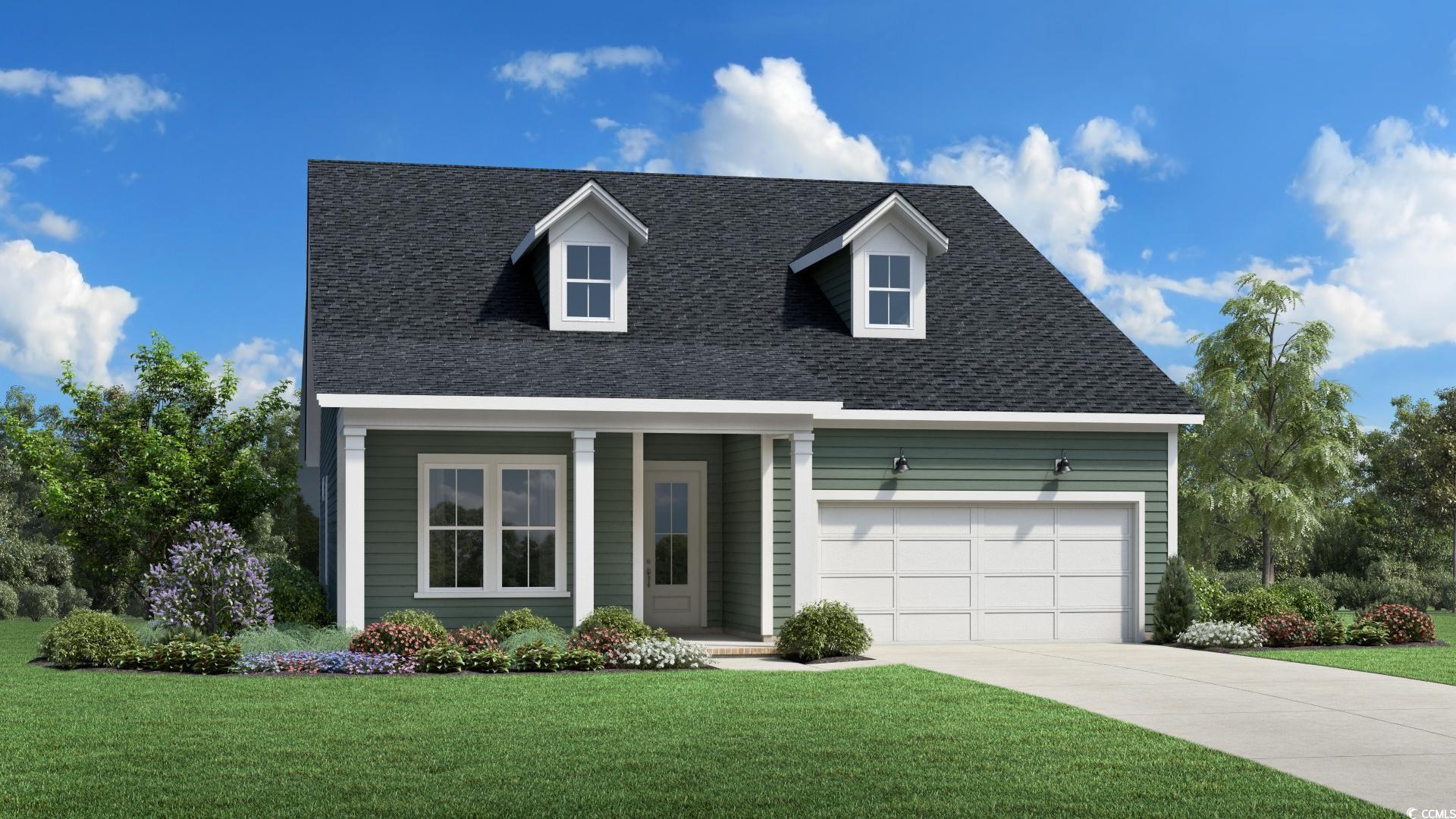 View of front of home featuring a garage and a fro