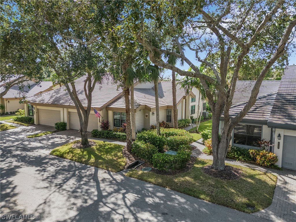 a view of a large trees in front of a house