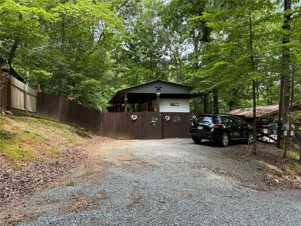 a view of a car in front of house