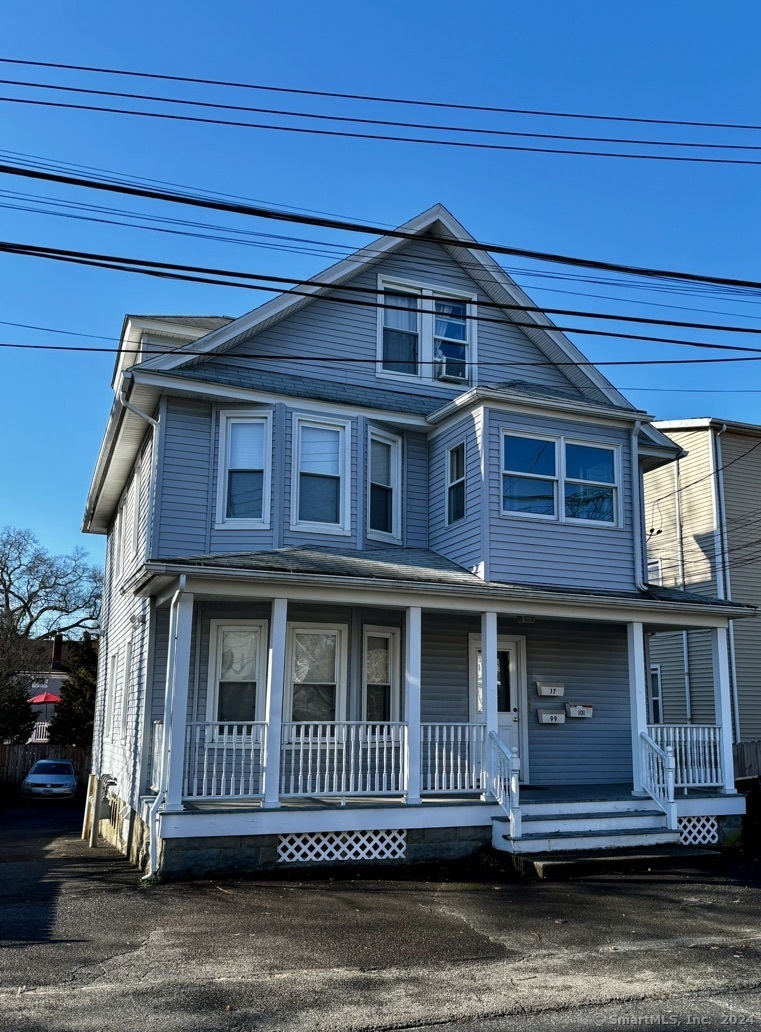 a front view of a house