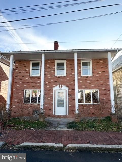 a front view of a house