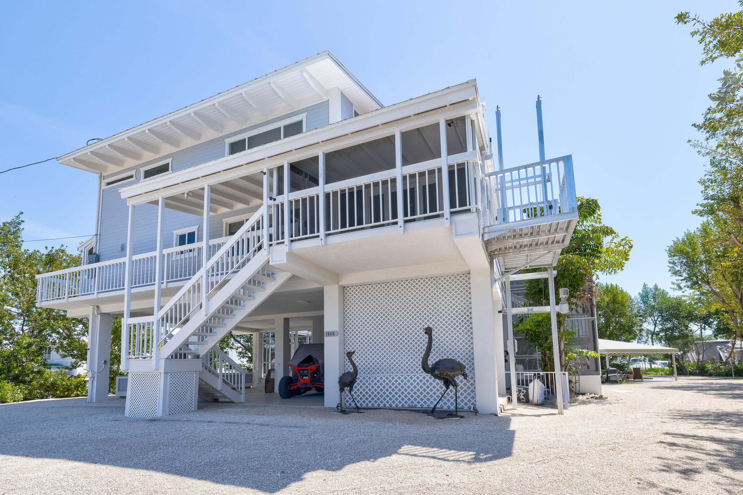 a view of a building with a patio