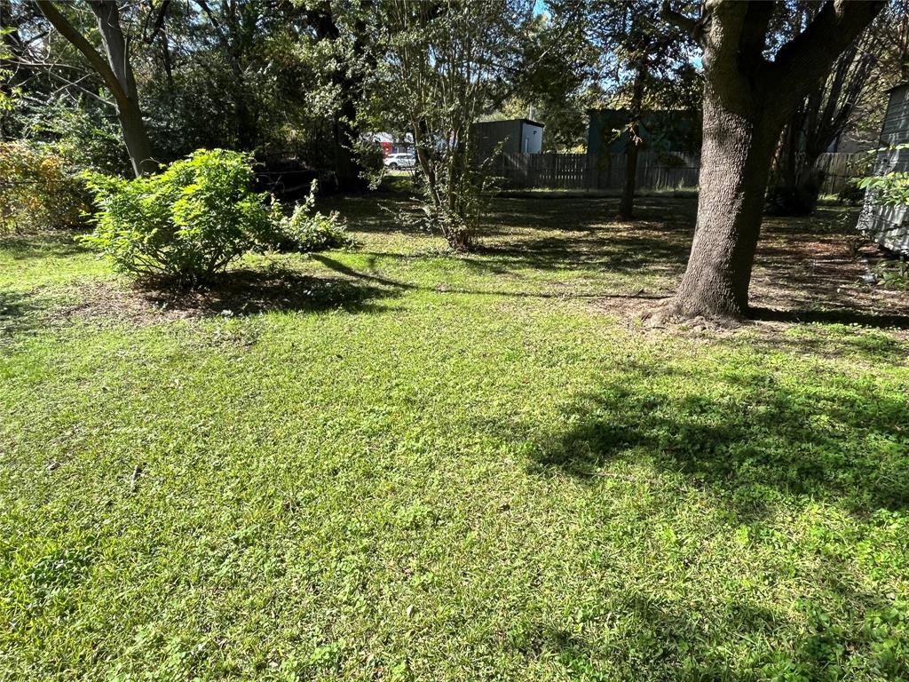 a view of backyard with green space