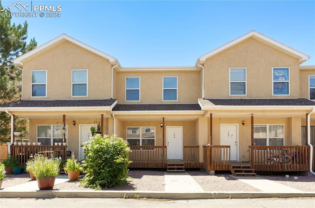 a front view of a house