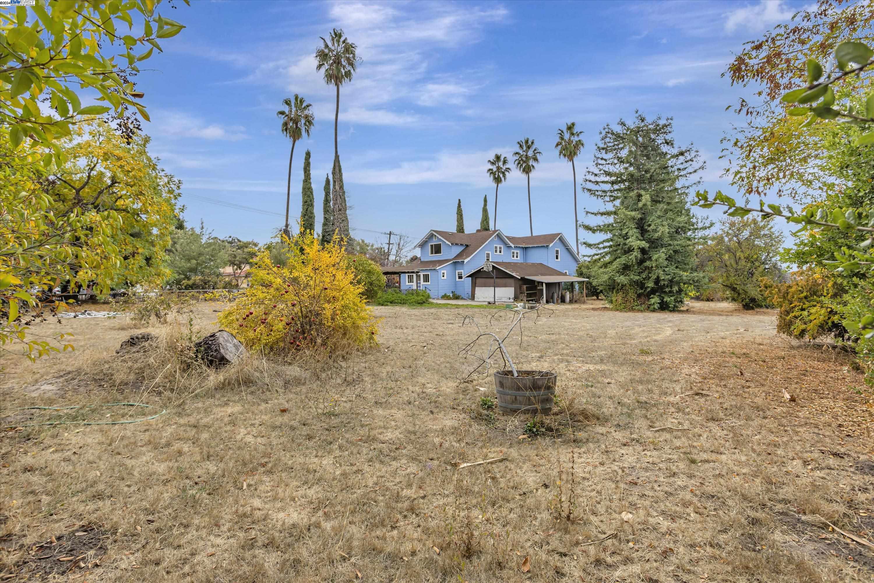 a picture of a yard with an outdoor space