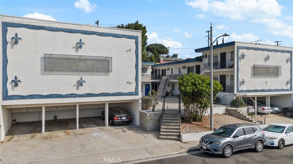 a car parked in front of building