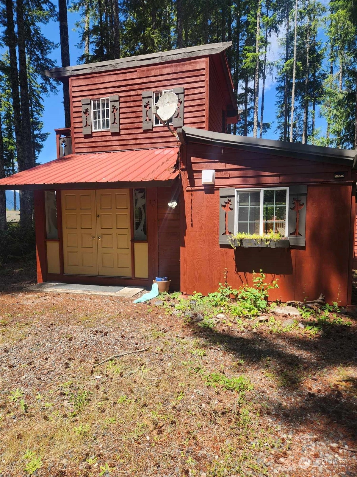 a front view of a house