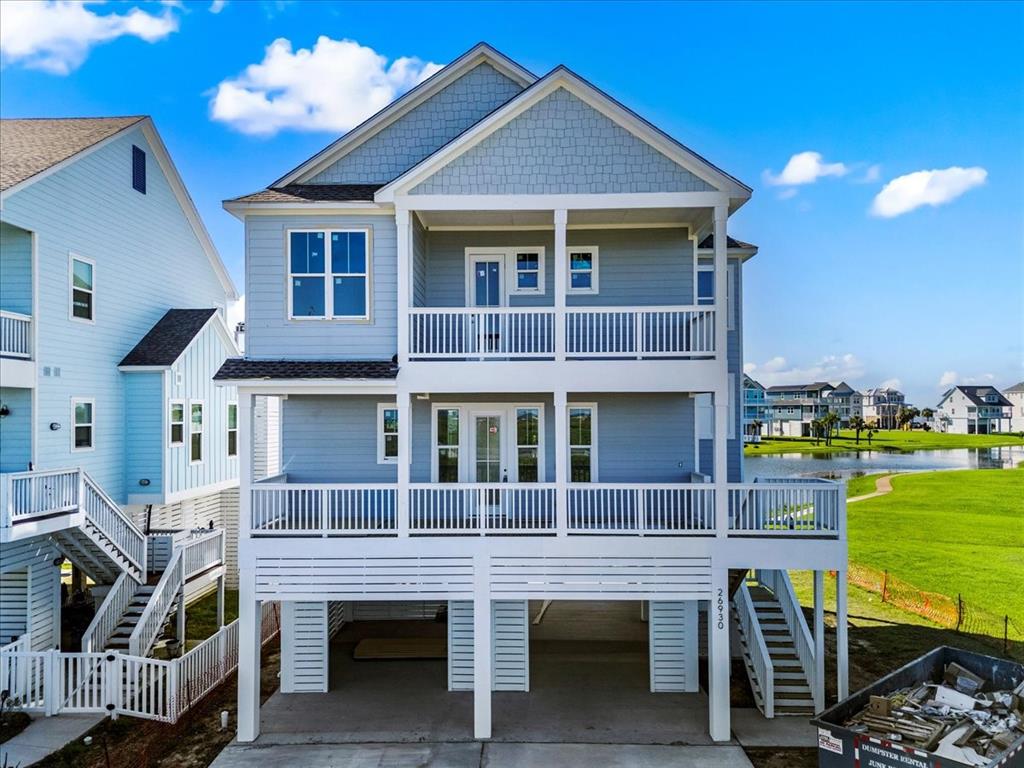 a view of a house with a balcony