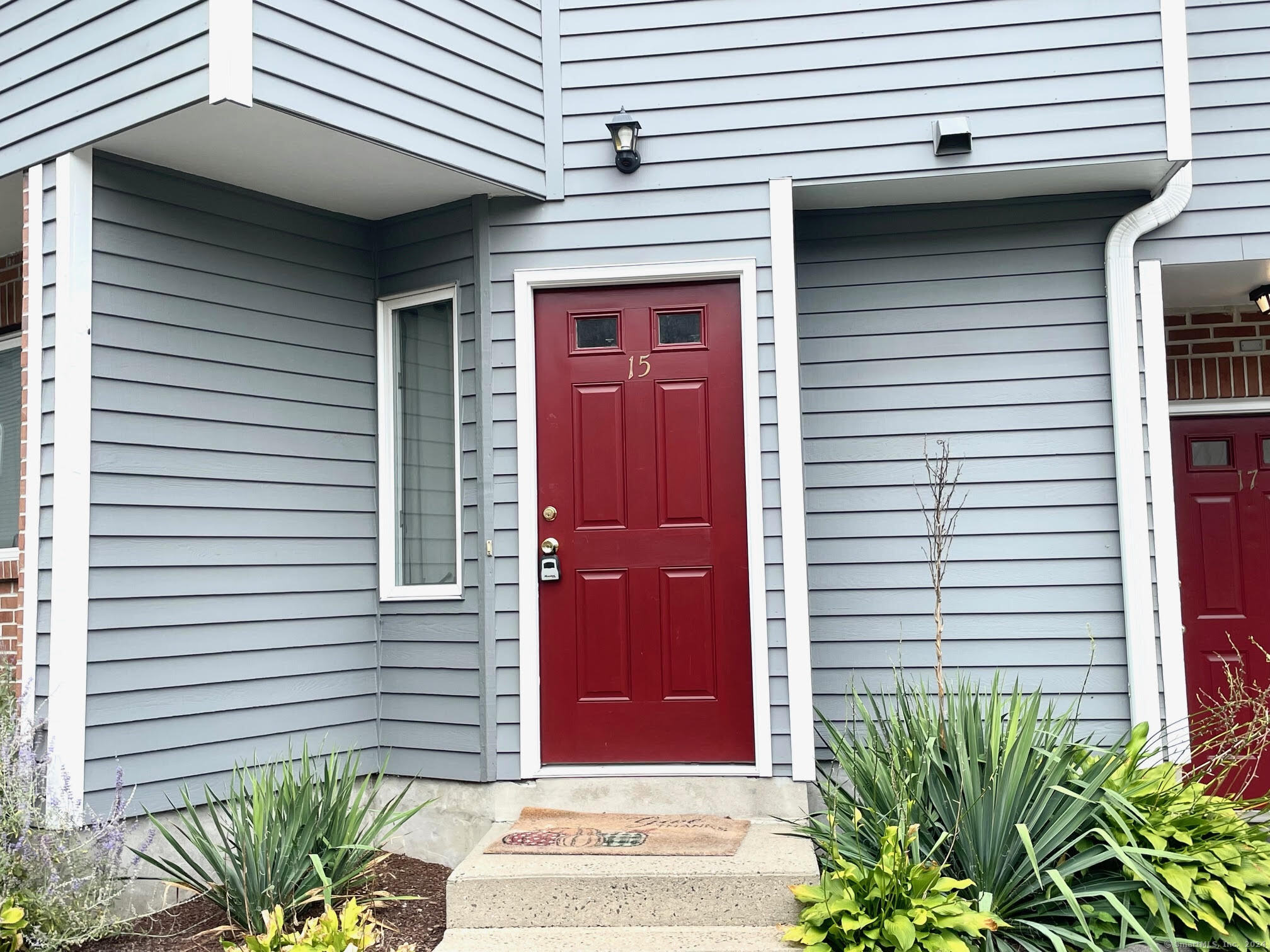 a view of a door of the house