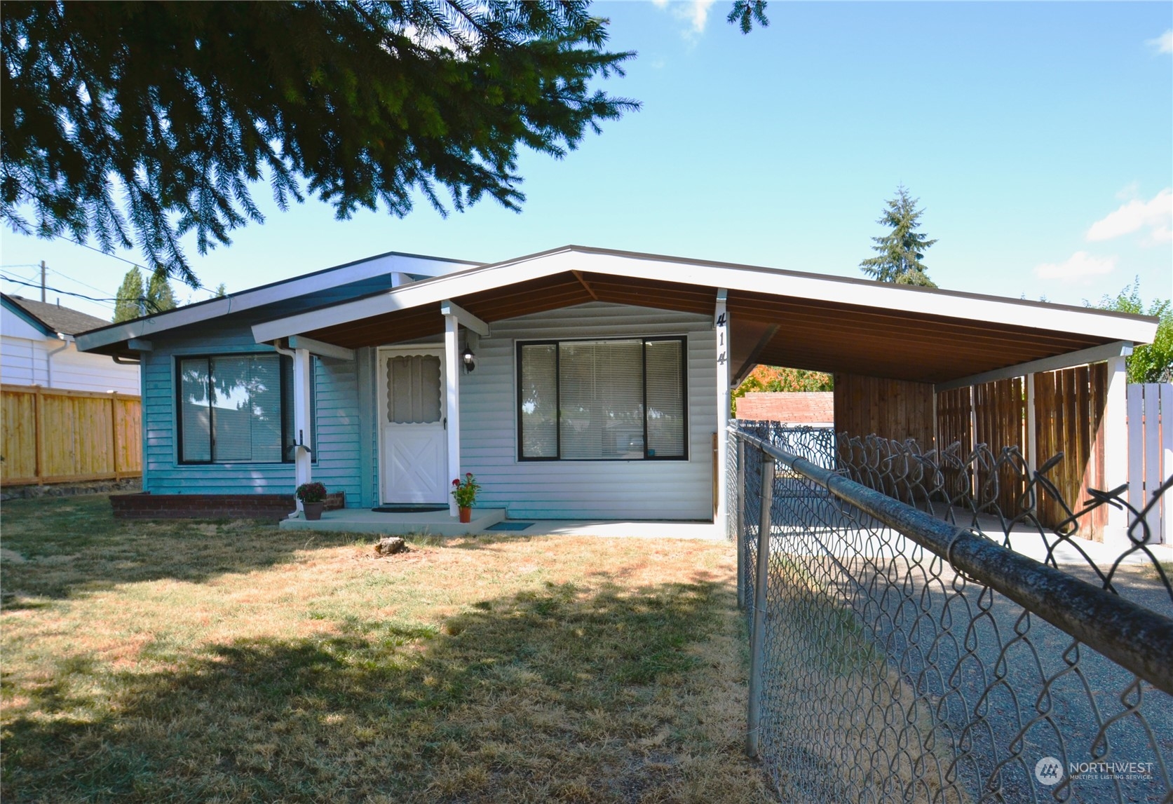 a front view of a house