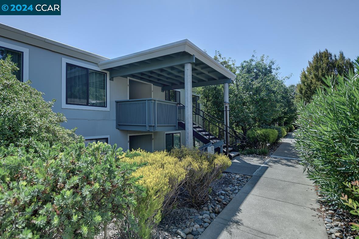 a view of a back yard of the house