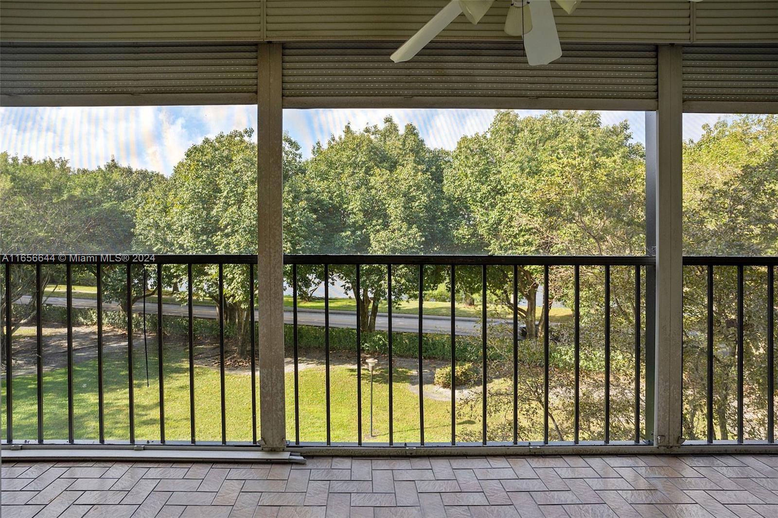 a view of a porch