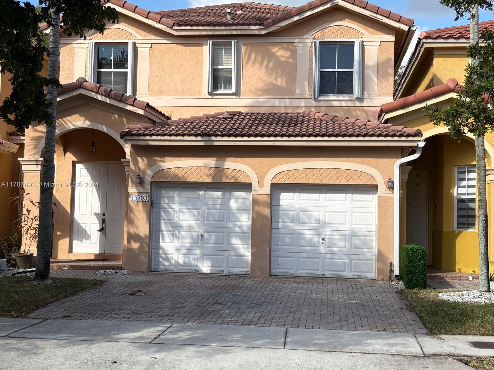 a front view of a house