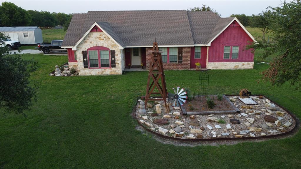 a aerial view of a house