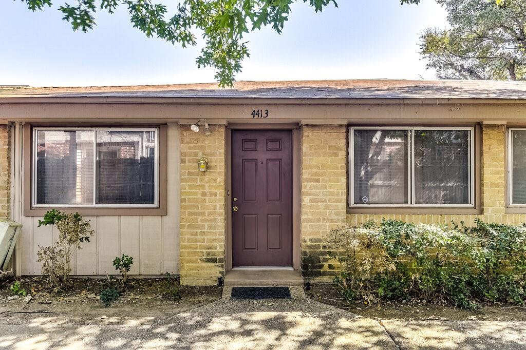 a front view of a house