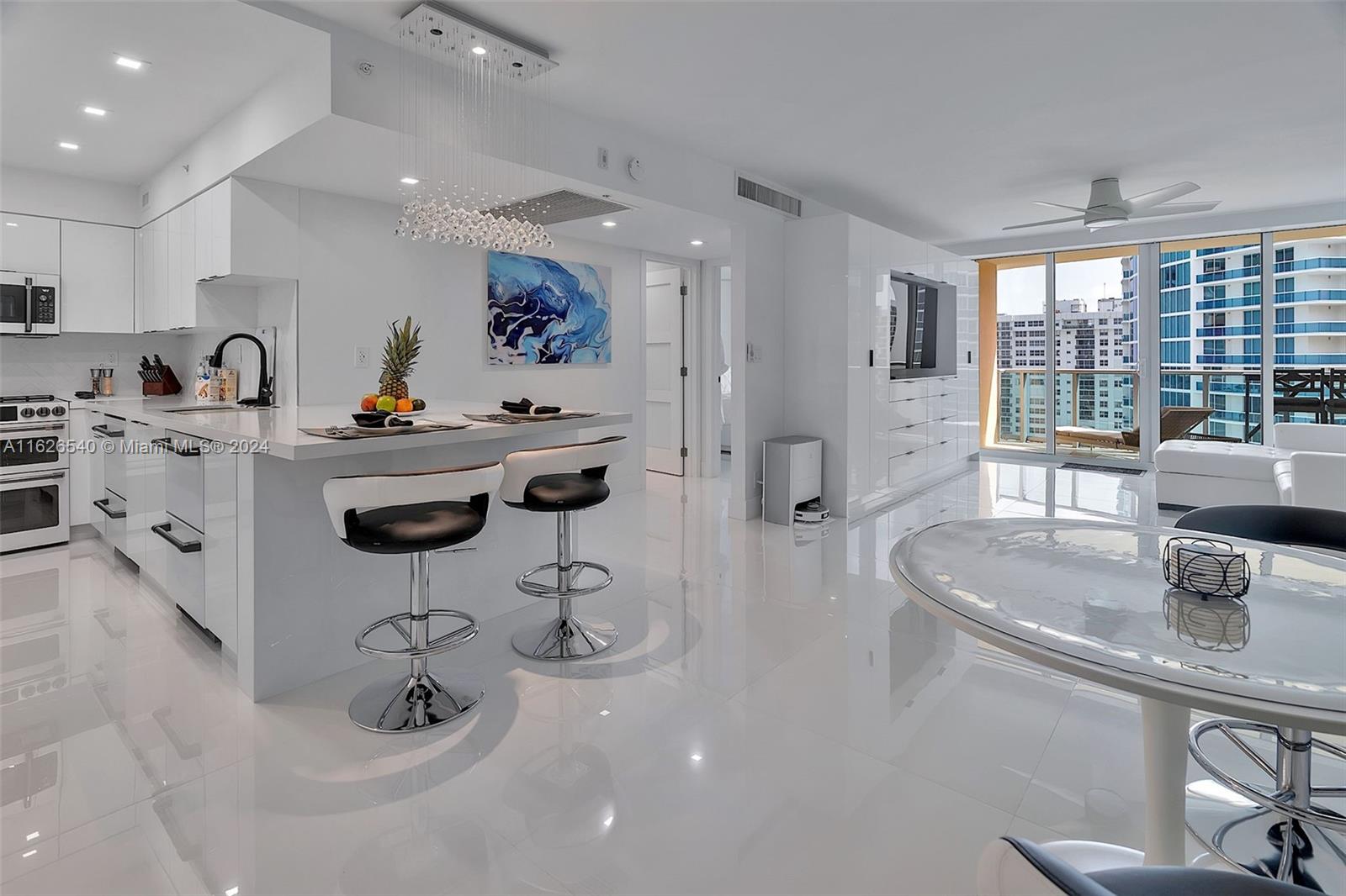 a kitchen with sink and window