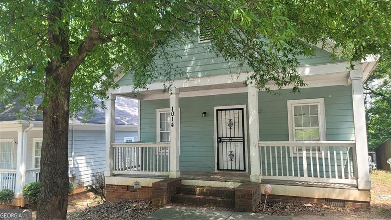 front view of a house with a porch