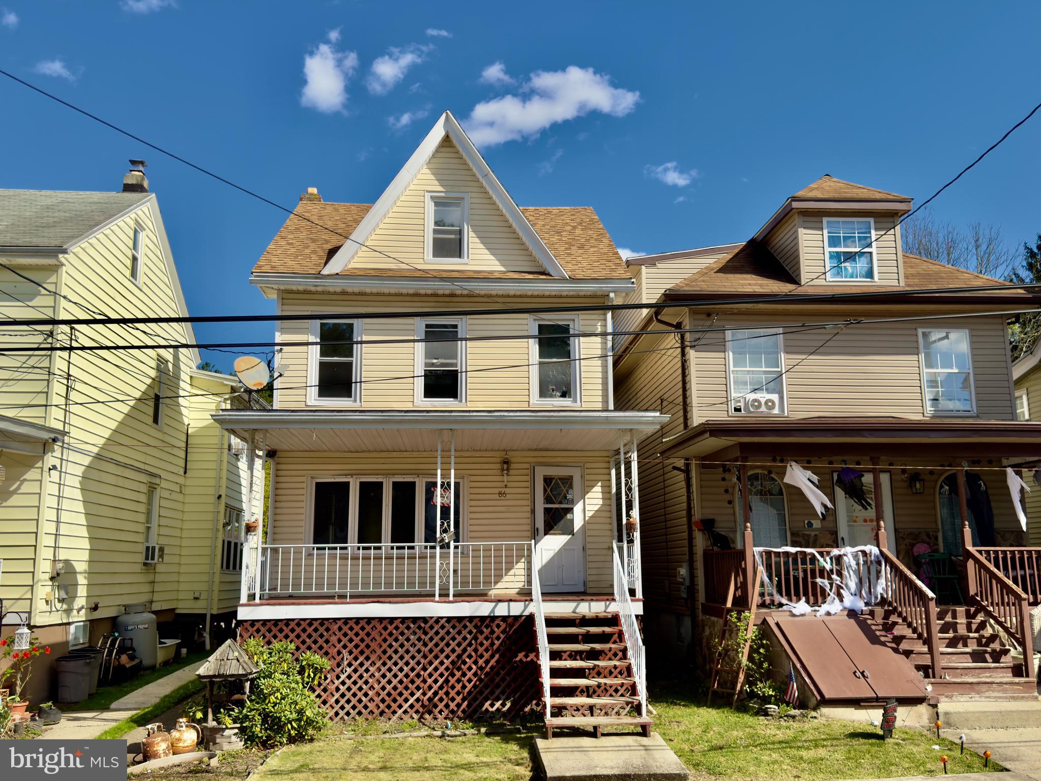 a front view of a house