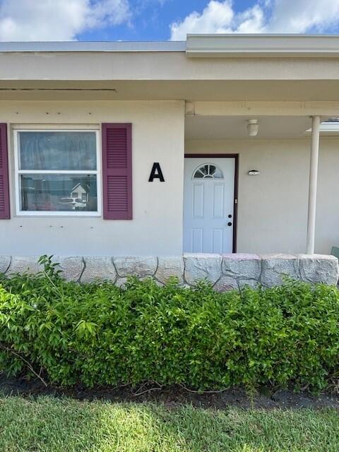 a view of front door