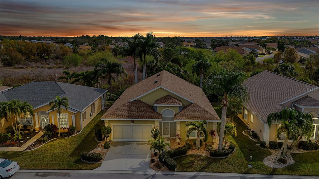 an aerial view of multiple house