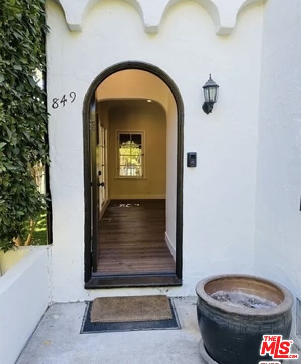 a view of front door of house