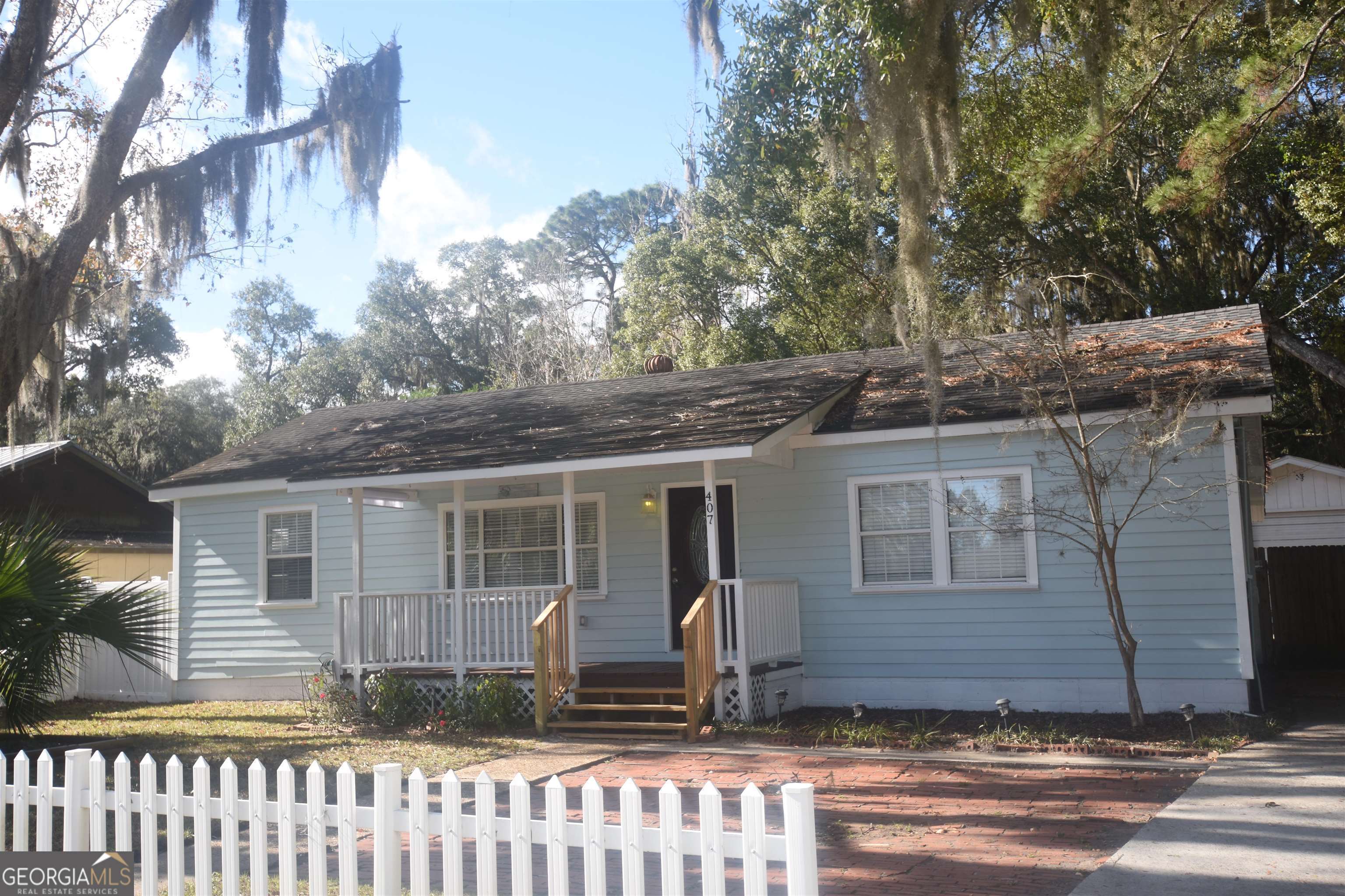 a front view of a house