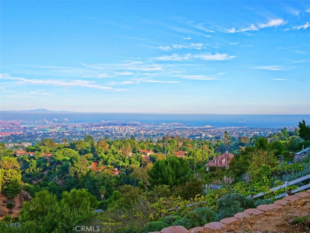 a view of city and mountain