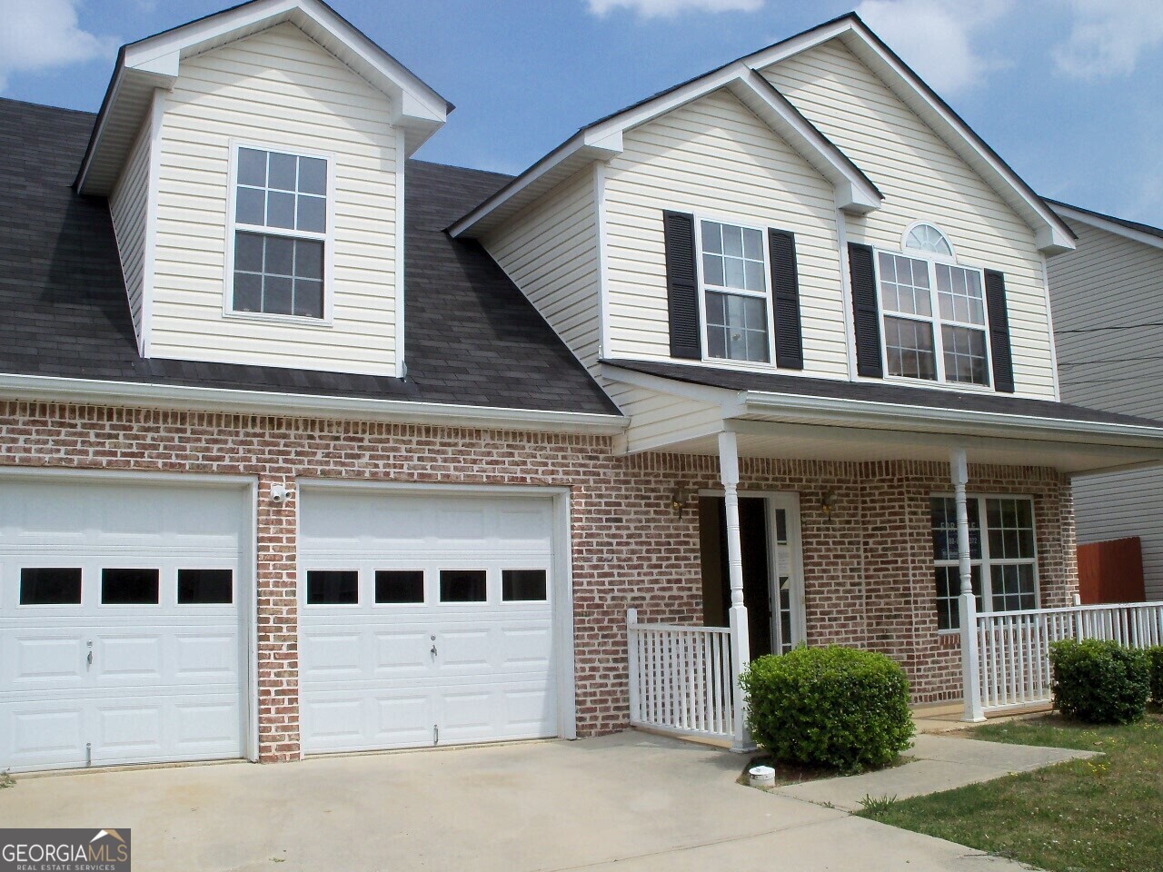 a front view of a house