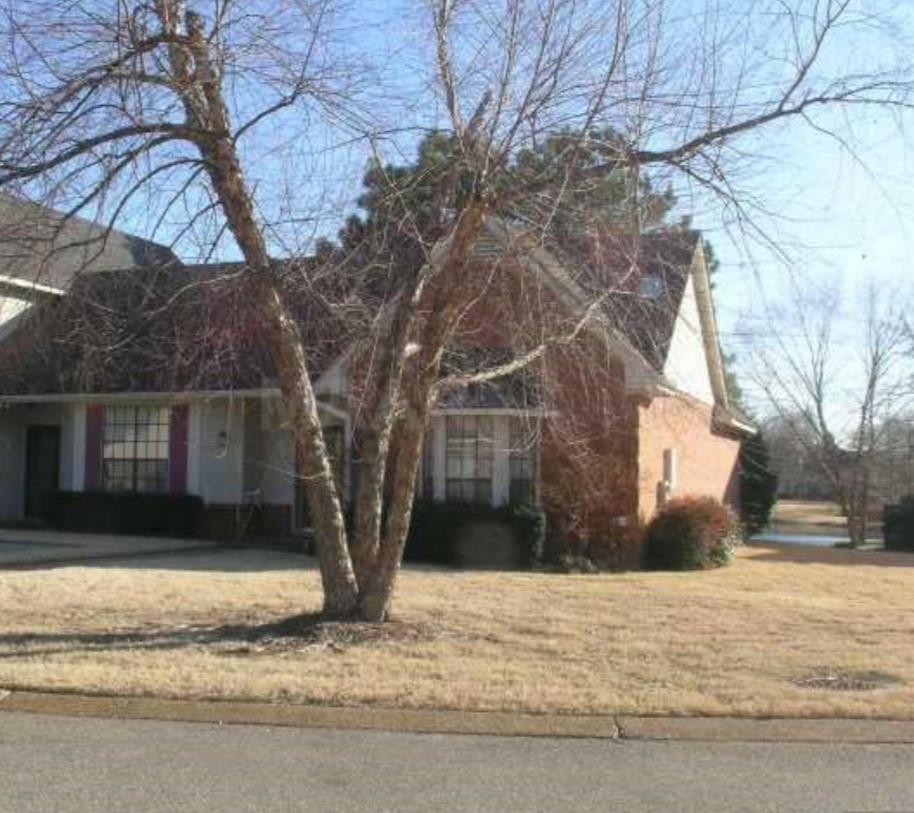 a house that has a tree in front of it