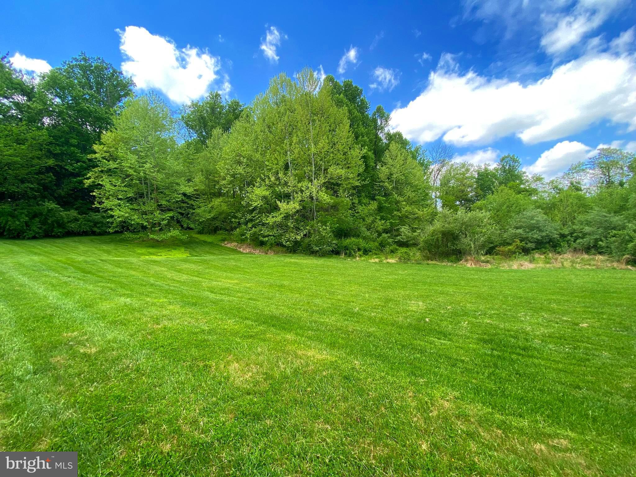 a view of a green field with wooden fence