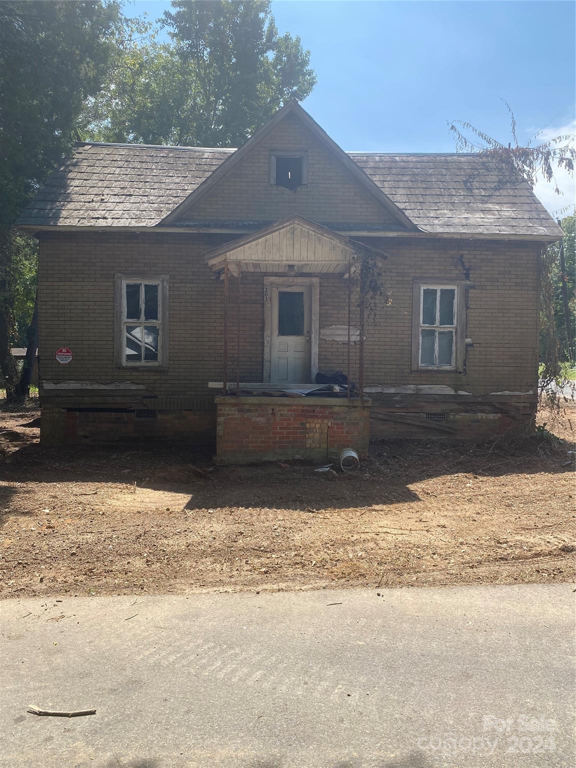 a front view of a house