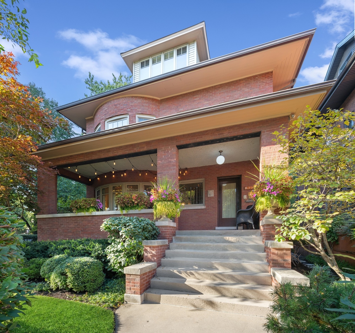 a front view of a house